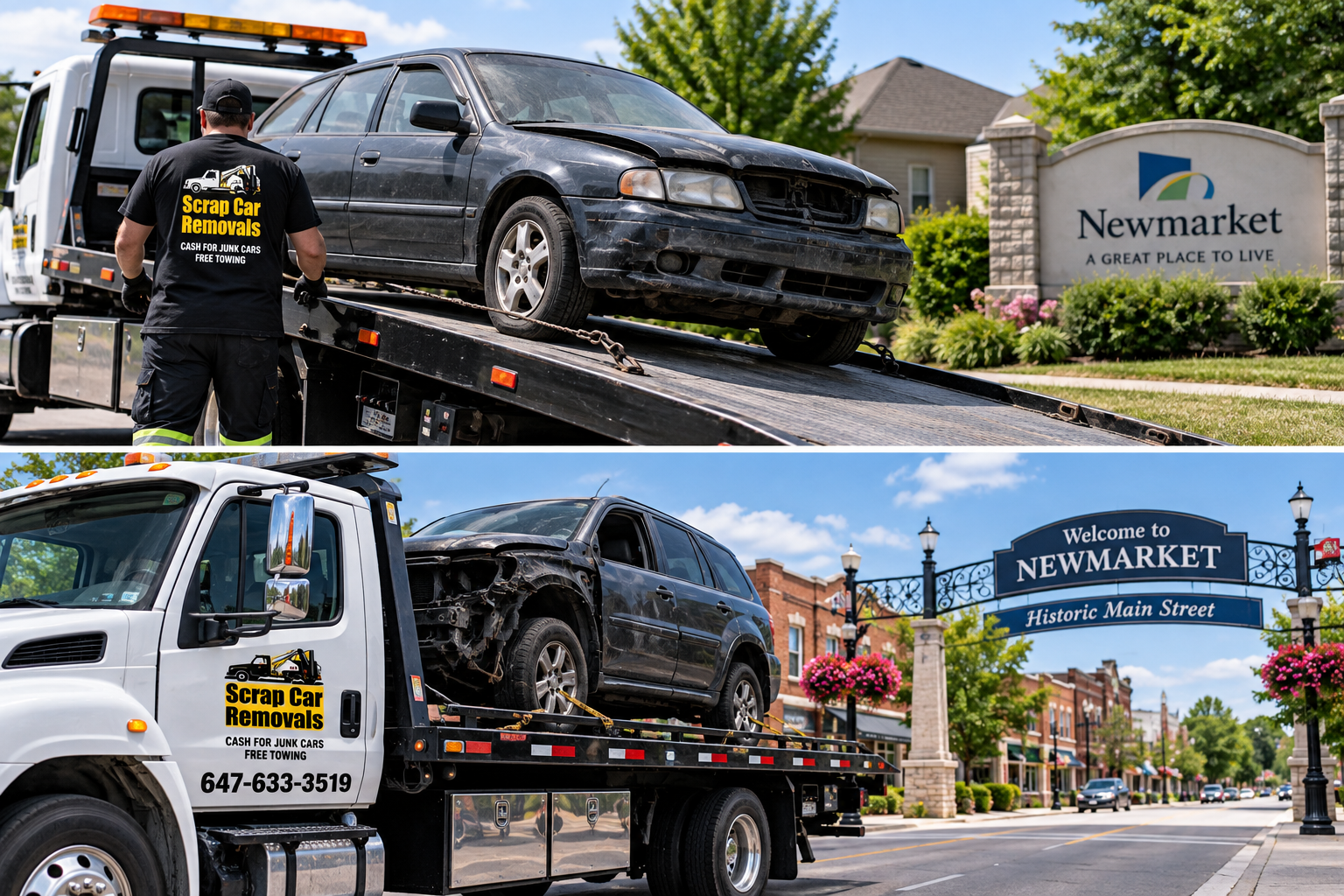 Junk car pickup service in Newmarket Ontario